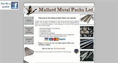 Desktop Screenshot of mallardmetals.co.uk